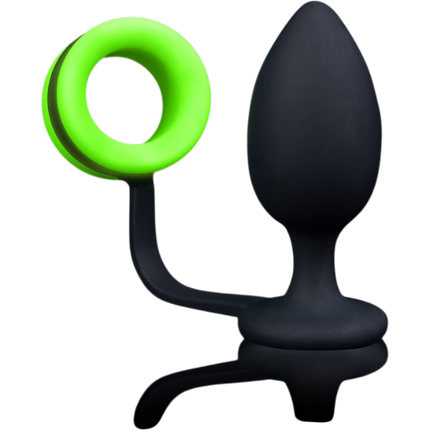 OUCH! Butt Plug met Cockring Glow in the Dark – Combinatie Anaal