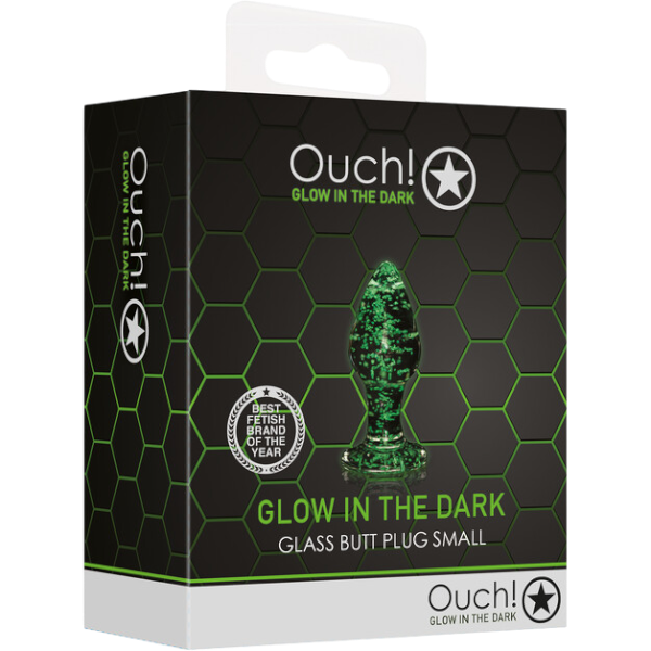 OUCH! Glazen Butt Plug Small Glow in the Dark – Borosilicaat Anaal