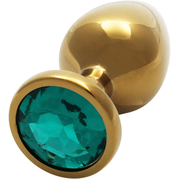 OUCH! Gem Butt Plug Medium Goud/Smaragdgroen – Sieraad Anale Plug