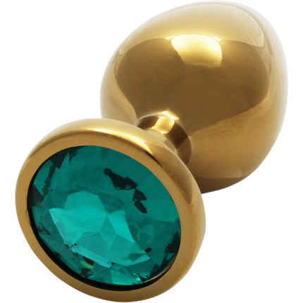 OUCH! Gem Butt Plug Large Goud/Smaragdgroen – Anale Plug