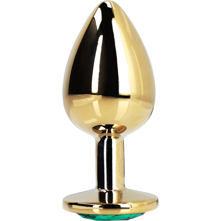 OUCH! Gem Butt Plug Large Goud/Smaragdgroen – Anale Plug