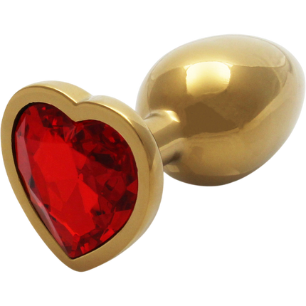 OUCH! Gem Butt Plug Small Goud/Robijnrood – Anale Plug