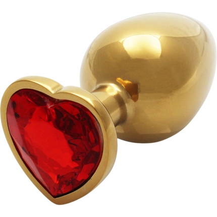 OUCH! Gem Butt Plug Medium Goud/Robijnrood – Anale Plug