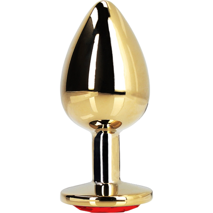 OUCH! Gem Butt Plug Medium Goud/Robijnrood – Anale Plug