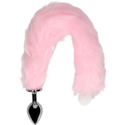 OUCH! Vossenstaart Glow met Metalen Butt Plug Roze – Cosplay Anaal