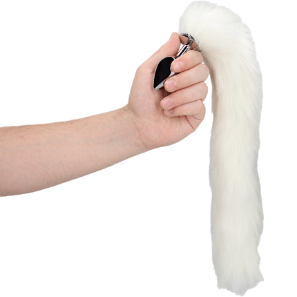 OUCH! Vossenstaart met Metalen Butt Plug Wit – Cosplay Anaal