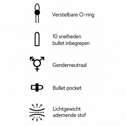 OUCH Vibrating Strap-on Brief XS/S Zwart – Slipmodel Strap-on Harnas