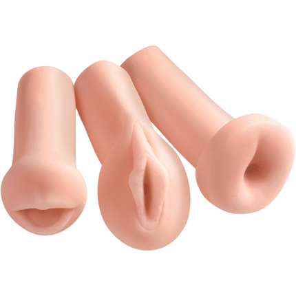 Pipedream All 3 Holes Masturbator Set – Vagina Anaal Oraal in Één Set