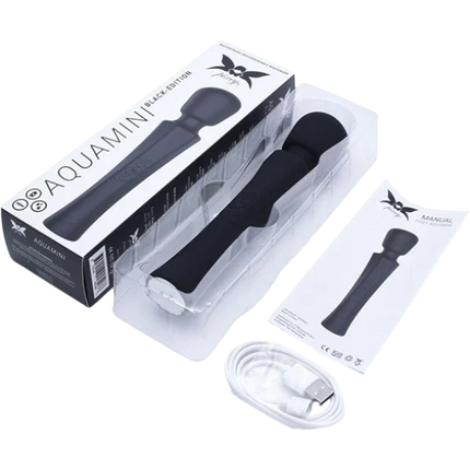 Pixey Aquamini Black Edition Wandvibrator USB – Waterproof Compact Wand