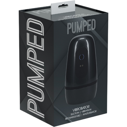 Pumped Pulsar Druk Zuig- en Vibratiemasturbator Gun Metal