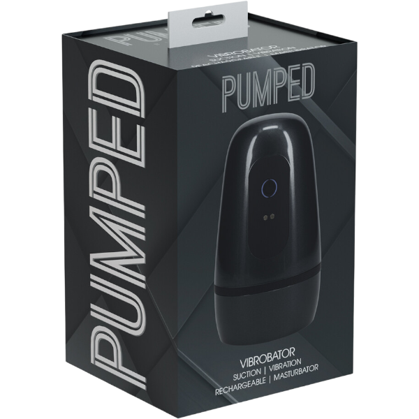 Pumped Pulsar Druk Zuig- en Vibratiemasturbator Gun Metal