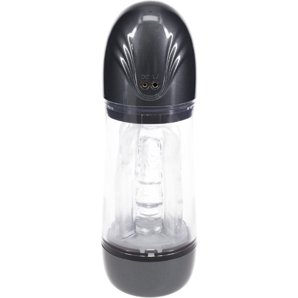 Pumped SonicPull Zuig- en Vibratiemasturbator Multimedia Enhanced Gun Metal