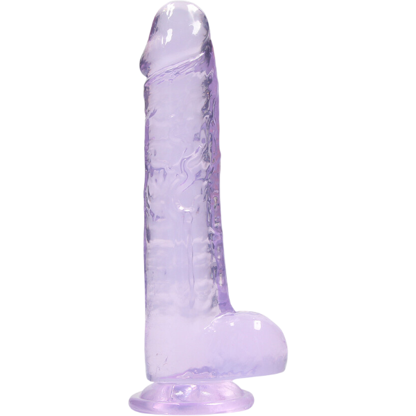 RealRock Dildo van 21 cm – Paars met ballen