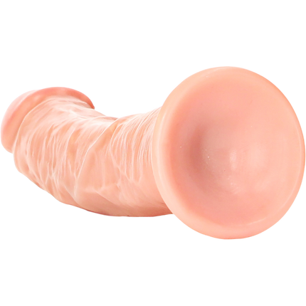 RealRock Dildo van 18 cm - Realistisch Gebogen met zuignap