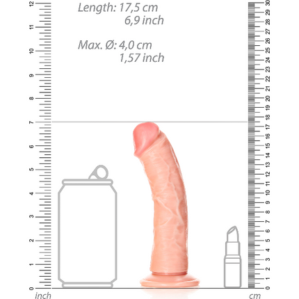 RealRock Dildo van 15,5 cm - Realistisch gebogen met zuignap