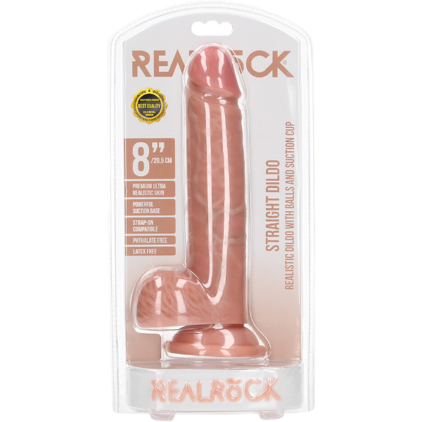 RealRock Dildo van 20,5 cm – Realistisch met ballen en zuignap