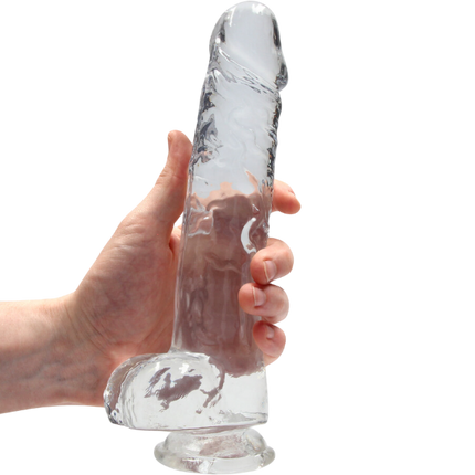 RealRock Dildo van 23 cm – Transparant met ballen