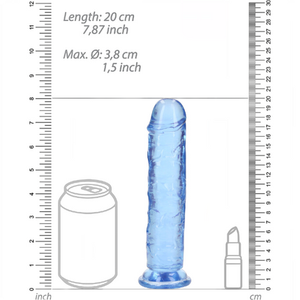 RealRock Dildo van 18 cm - Blauw met zuignap