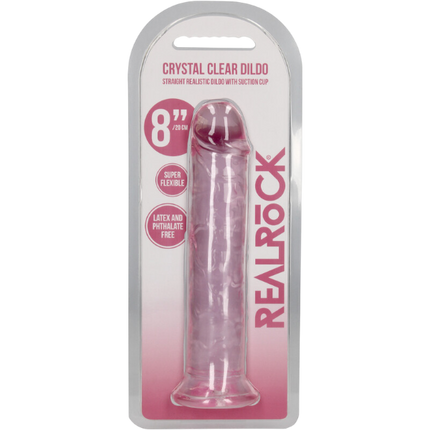 RealRock Dildo van 20 cm - Roze met zuignap