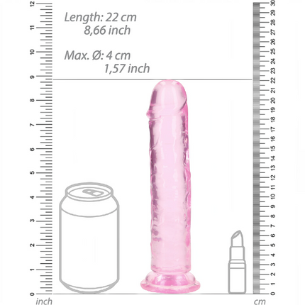 RealRock Dildo van 20 cm - Roze met zuignap