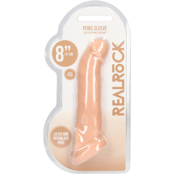 RealRock Penis Sheath van 20 cm – Holle Peniskoker Formaat Vergroter