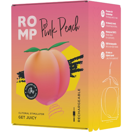 ROMP Pink Peach Pleasure Air Clitoris Pulsator – Luchtdruk Vibrator