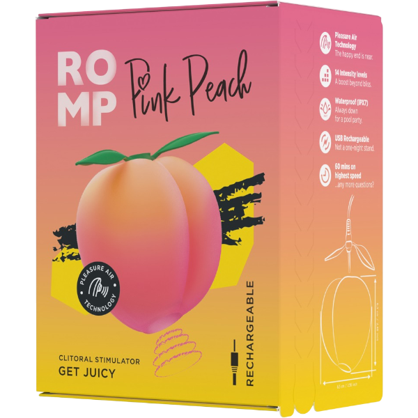 ROMP Pink Peach Pleasure Air Clitoris Pulsator – Luchtdruk Vibrator