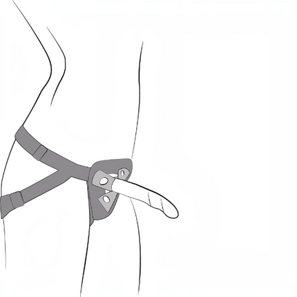 ROMP Piccolo Strap-on Set met Dildo en Voorbindgordel – Instap