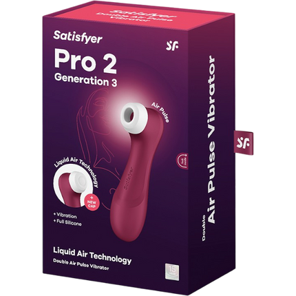 Satisfyer Pro 2 Gen 3 Luchtdruk Vibrator Wijnrood – Clitoris Stimulator