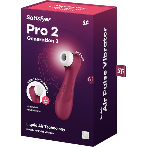 Satisfyer Pro 2 Gen 3 Luchtdruk Vibrator Wijnrood – Clitoris Stimulator