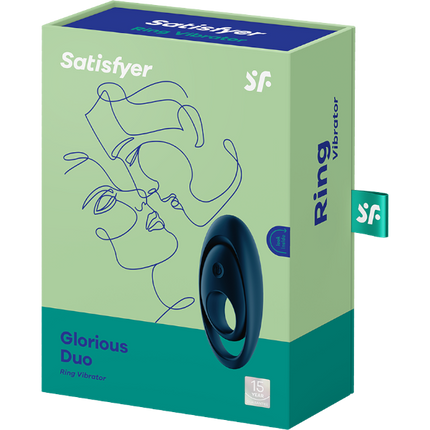 Satisfyer Glorious Duo Cockring Vibrator Blauw – Vibrerende Penisring