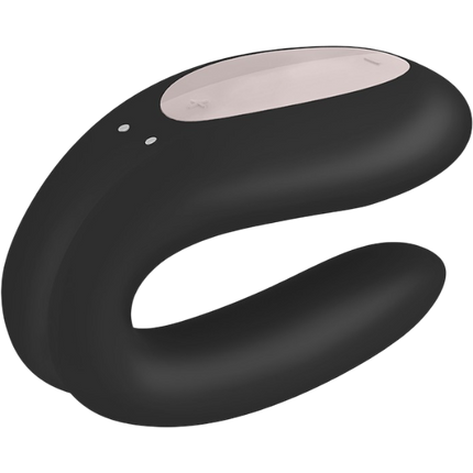 Satisfyer Double Joy Koppel Vibrator Zwart Bluetooth App – Voor Twee