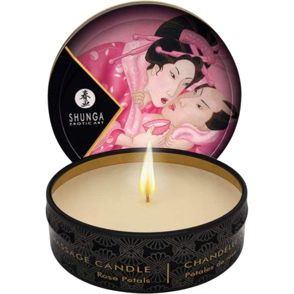Shunga Mini Massagekaars Rose Petals 30ml – Probeerformaat Massage