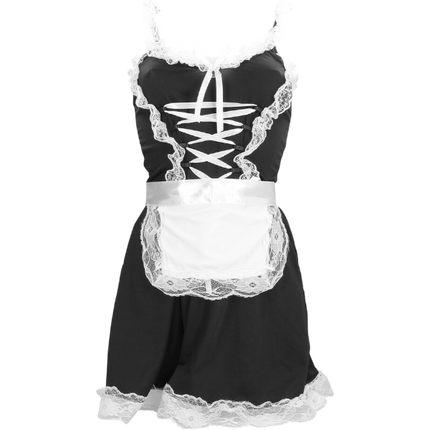 S-line French Maid Kostuum Zwart S/M – Erotisch Dienstmeid Kostuum
