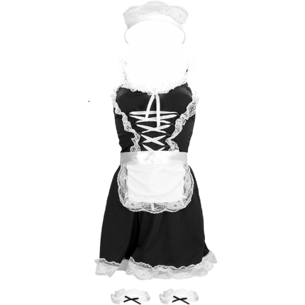 S-line French Maid Kostuum Zwart S/M – Erotisch Dienstmeid Kostuum