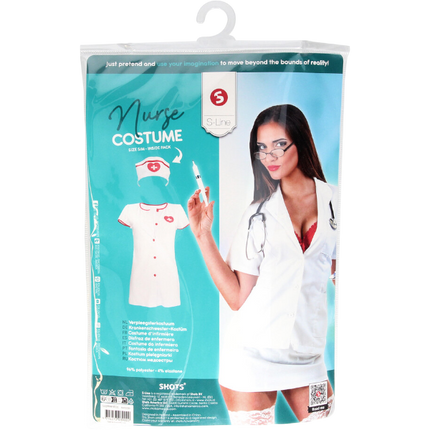 S-line Verpleegsterkostuum Wit S/M – Erotisch Zuster Roleplay Kostuum