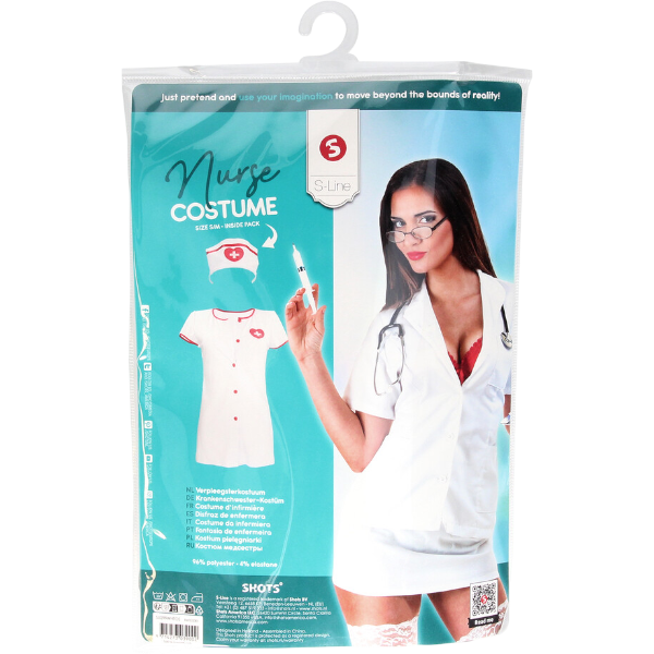 S-line Verpleegsterkostuum Wit S/M – Erotisch Zuster Roleplay Kostuum