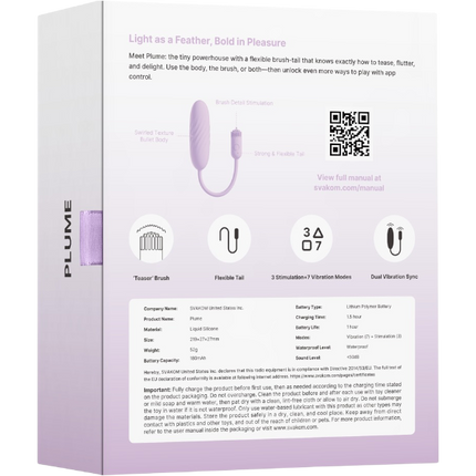 Svakom Plume Ei Vibrator met Afstandsbediening – Draadloos Discreet