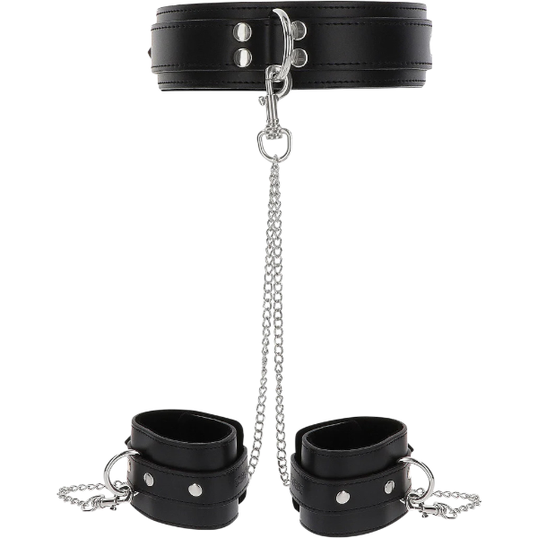 Taboom Heavy Collar en Wrist Cuffs Set – BDSM Halsband Polsboeien Set