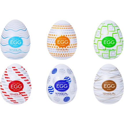 Tenga Egg Variety Pack 6 stuks – Masturbatie Eggs Verschillende Texturen