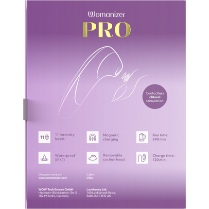 Womanizer PRO Luchtdruk Vibrator Paars – Premium Clitoris Stimulator